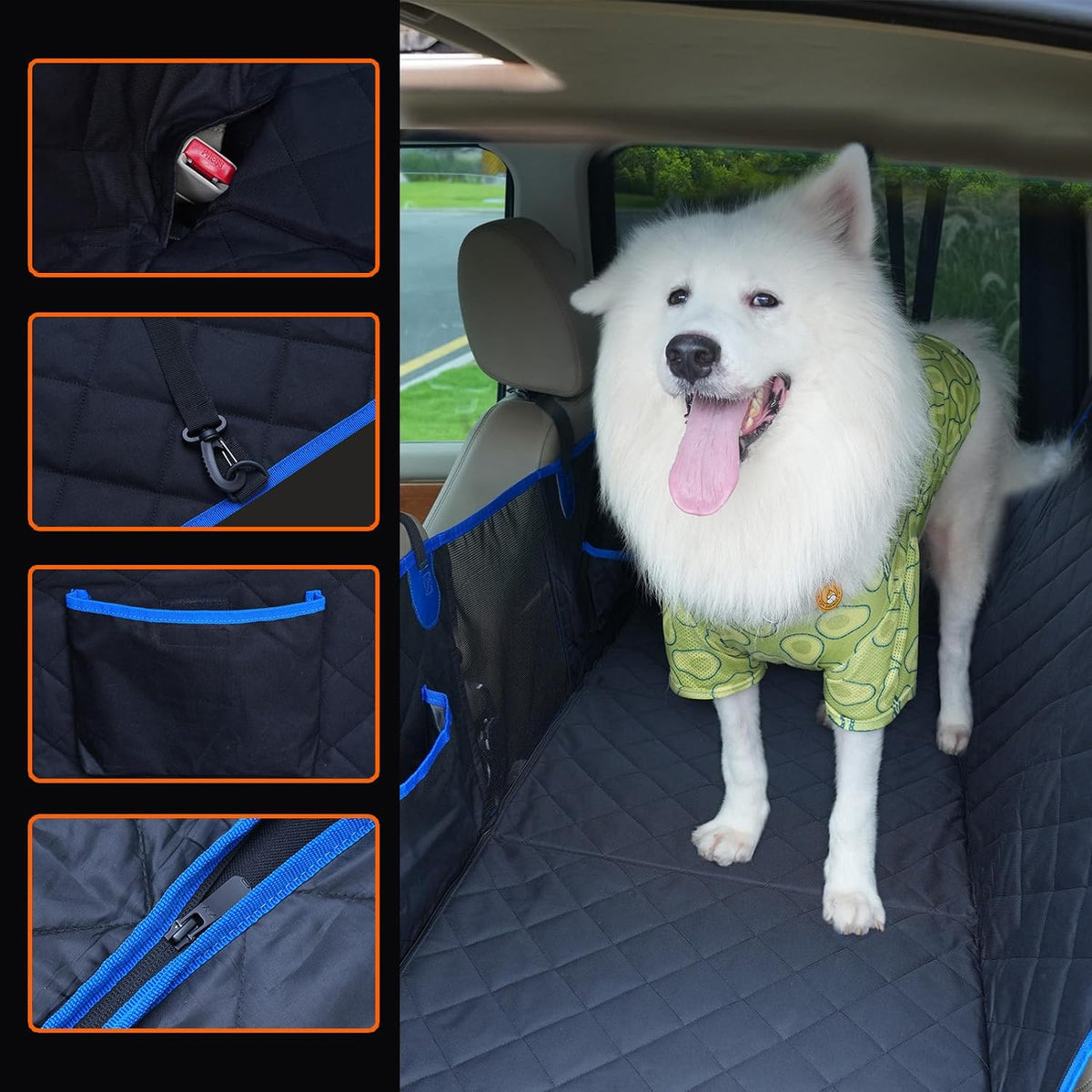 Picture of Dog Car Seat Cover Waterproof Durable Anti-Scratch Nonslip Back Seat D ...