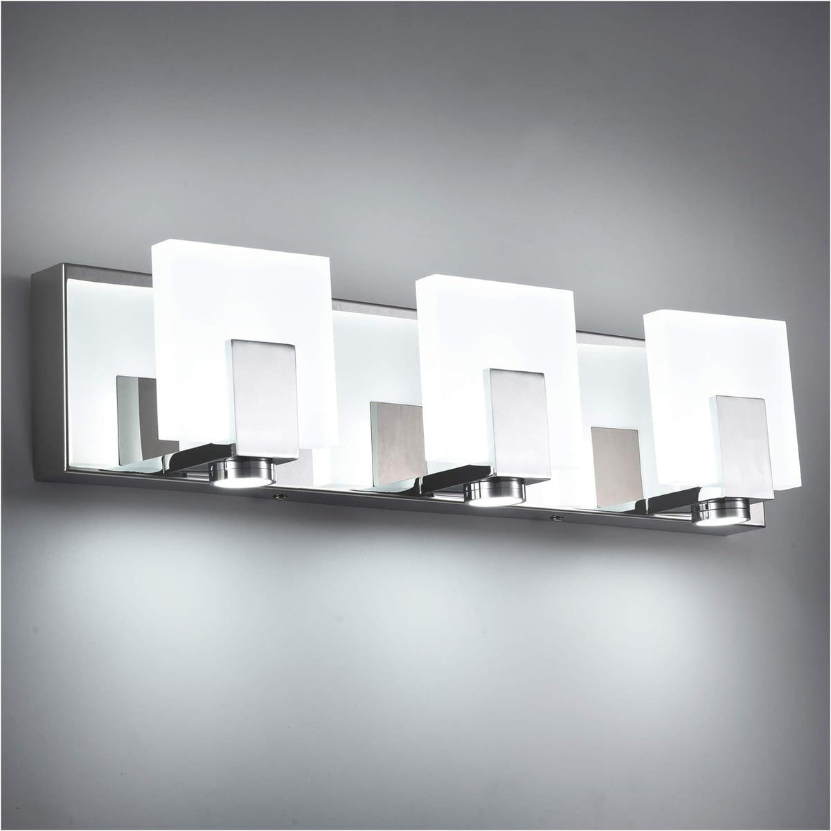 SolfArt Bathroom Vanity Light Fixture Dimmable LED 3 Lights Modern Pol