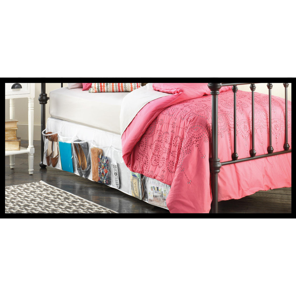 Whitmor Bed Skirt Vinyl Pocket Organizer WowitisCool