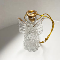 Spun Glass Angel Christmas Holiday Ornaments 2.5” Set Of 3