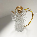 Spun Glass Angel Christmas Holiday Ornaments 2.5” Set Of 3