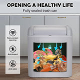 Automatic Motion Sensor Bathroom Trash Can with Lid, 4 Gallon Smart Garbage Can, Narrow Trash Bin with Touchless Lid