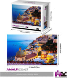 Jigsaw Puzzles 4-in-1 Multi-Pack 1000 Piece Puzzle Pack for Adults - Animal World, Space Traveler, Amalfi Coast, Santorini Island 1000 Piece Jigsaw Puzzles for Adults