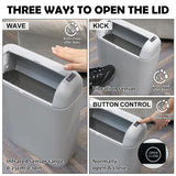 Automatic Motion Sensor Bathroom Trash Can with Lid, 4 Gallon Smart Garbage Can, Narrow Trash Bin with Touchless Lid