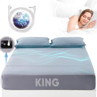 Grounding Sheets Various Sizes, 95% Organic Cotton + 5% Pure Silver Fiber, Grounding Sheet Earth Connected Bedding with Grounding Cord