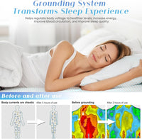Grounding Sheets Various Sizes, 95% Organic Cotton + 5% Pure Silver Fiber, Grounding Sheet Earth Connected Bedding with Grounding Cord