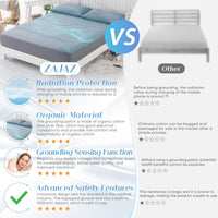 Grounding Sheets Various Sizes, 95% Organic Cotton + 5% Pure Silver Fiber, Grounding Sheet Earth Connected Bedding with Grounding Cord