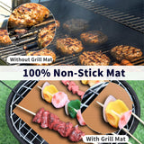 Copper Grill Mats for Outdoor Grill -Set of 6 Nonstick BBQ Grill Mat 15.75 x 13", Reusable & Heavy Duty Under Grill Mat, Easy to Clean