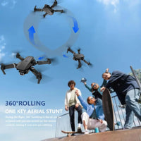Drone With Camera for Adults Beginners Kids, Foldable RC Quadcopter, Toys Drone, 1080P FPV Video, One Key Start, Headless Mode, Waypoints fly, 360° Flips