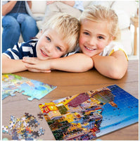 Jigsaw Puzzles 4-in-1 Multi-Pack 1000 Piece Puzzle Pack for Adults - Animal World, Space Traveler, Amalfi Coast, Santorini Island 1000 Piece Jigsaw Puzzles for Adults