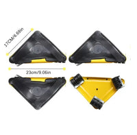 4pcs Heavy Duty Moving Tool Set with Wheels Corner Furniture Dolly - Ideal for Refrigerators, Beds & Large Objects -