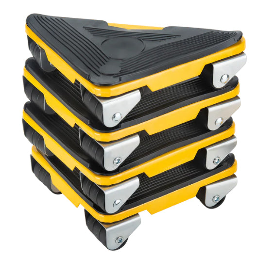 4pcs Heavy Duty Moving Tool Set with Wheels Corner Furniture Dolly - Ideal for Refrigerators, Beds & Large Objects -