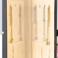 Extra Large PU Leather Jewelry Box Case - 6 Tier, 5 Drawers Large Storage Capacity with Mirror