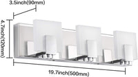 SolfArt Bathroom Vanity Light Fixture Dimmable LED 3 Lights Modern Polished Chrome