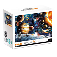 Jigsaw Puzzles 4-in-1 Multi-Pack 1000 Piece Puzzle Pack for Adults - Animal World, Space Traveler, Amalfi Coast, Santorini Island 1000 Piece Jigsaw Puzzles for Adults