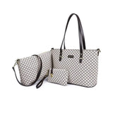 Vaccato Synthetic Leather Shoulder Bag Purse, Cosmetic Crossbody Bag, Coin Purse, Beige / Brown