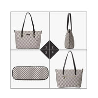 Vaccato Synthetic Leather Shoulder Bag Purse, Cosmetic Crossbody Bag, Coin Purse, Beige / Brown