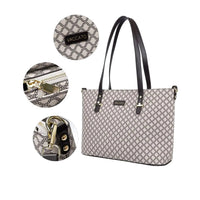 Vaccato Synthetic Leather Shoulder Bag Purse, Cosmetic Crossbody Bag, Coin Purse, Beige / Brown