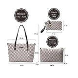 Vaccato Synthetic Leather Shoulder Bag Purse, Cosmetic Crossbody Bag, Coin Purse, Beige / Brown