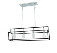 Mega Lighting 4-Light Island Pendant, Aged Bronze with Brushed Nickel Accents