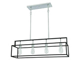 Mega Lighting 4-Light Island Pendant, Aged Bronze with Brushed Nickel Accents
