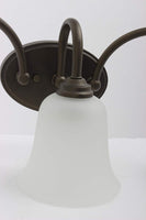 Mega Lighting 3 Light Vanity Aged Bronze/Etched Glass(3) 60W A19 max. / Medium Base