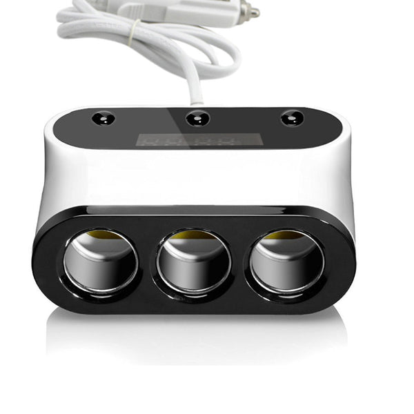 MWGears 12V 3-Socket Cigarette Lighter Sockets with Dual USB