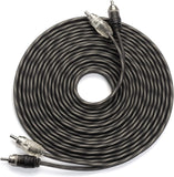 Carwires 2-Channel Twisted-Pair Car Audio Cable (4 Feet / 1.21 Meters) 2RCA Male to 2RCA Male Stereo Interconnects. Great for Car Audio Installations (AC2000-04)