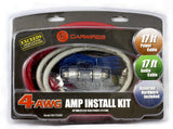 Carwires 4-AWG Car Amplifier Wiring Kit (ANL Fuse Holder with 100A Fuse) True Spec, Soft Touch Cable. Great for Car Audio Amp Installations (AIK-PS4000)