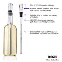 Fairbridge Wine Chiller Rod 3-in-1 18/8 Stainless Steel Wine Cooler Aerator and Pourer Decanter