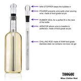 Fairbridge Wine Chiller Rod 3-in-1 18/8 Stainless Steel Wine Cooler Aerator and Pourer Decanter