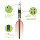 Fairbridge Wine Chiller Rod 3-in-1 18/8 Stainless Steel Wine Cooler Aerator and Pourer Decanter