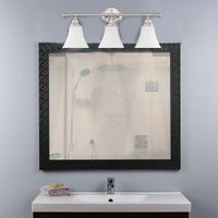 Mega Lighting 3 Light Vanity Brushed Nickel/Satin White Glass