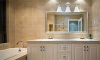 Mega Lighting 3 Light Vanity Brushed Nickel/Satin White Glass