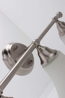 Mega Lighting 3 Light Vanity Brushed Nickel/Satin White Glass
