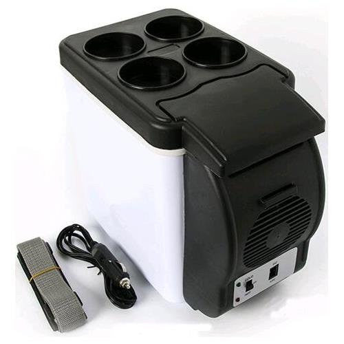 MWGEARS 12V 6L Travel Car Cooler & Warmer w/Cup Holder