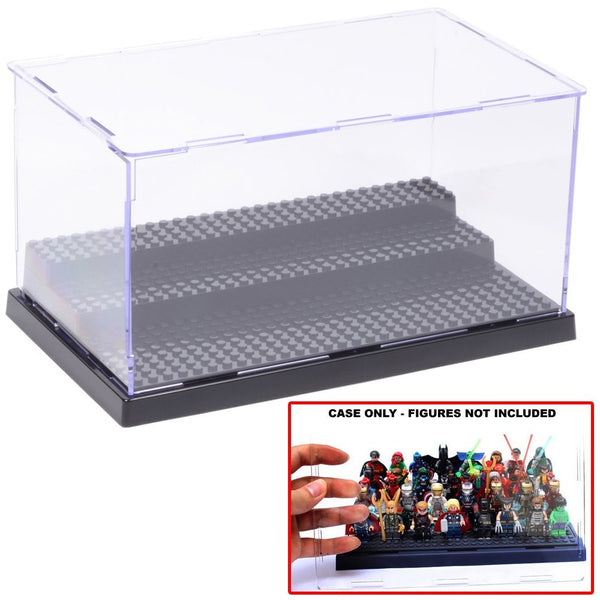 Wow It Is Cool Acrylic Display Case/Box Show Case for Lego Minifigure with 3 Steps