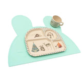 GrowRight Kid Safe Silicone Rabbit Table Place Mat