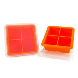 Giant Party Size Silicon Ice Tray and Food Saver 2" Cubes