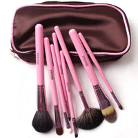 Urban Escape Studio Quality 9-Piece Professional Cosmetic Makeup Brushes Kit with Travel Pouch