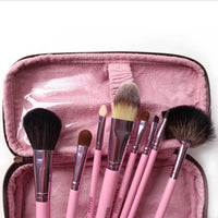 Urban Escape Studio Quality 9-Piece Professional Cosmetic Makeup Brushes Kit with Travel Pouch
