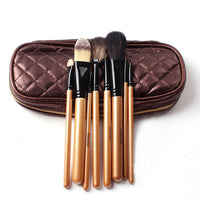 Urban Escape 8-Piece Professional Cosmetic Makeup Brushes Kit with Travel Pouch