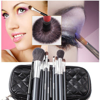 Urban Escape 10-Piece Professional Cosmetic Makeup Brushes Kit with Travel Pouch