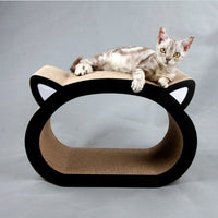 Paw Essentials Cat Face Cardboard Ultimate Scratcher Lounge with Catnip