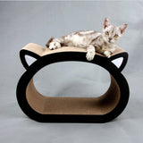 Paw Essentials Cat Face Cardboard Ultimate Scratcher Lounge with Catnip