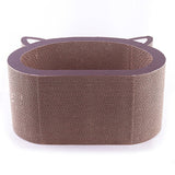 Paw Essentials Cat Face Cardboard Ultimate Scratcher Lounge with Catnip