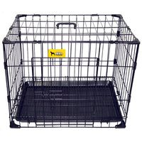 Paw Essentials 24" Reinforced Folding Metal Dog Crate w/ Divider