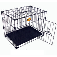 Paw Essentials 24" Reinforced Folding Metal Dog Crate w/ Divider