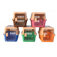 Paw Essentials 19" Pet Dog Cat Aviation Airline Travel Cage / Pet Carrier (Coffee)