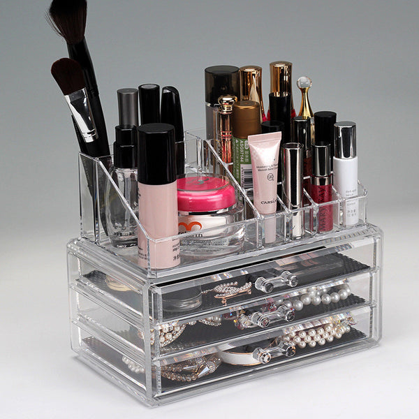 Urban Escape 3-Drawer Acrylic Makeup Organizer Cosmetic Organizer